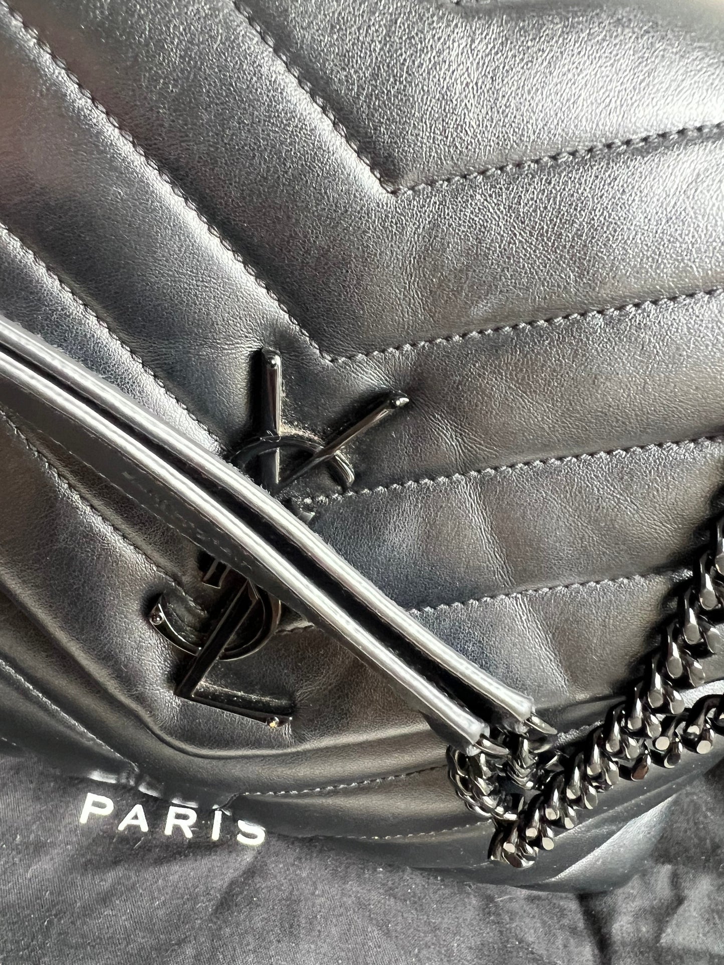 Yves Saint Laurent (YSL) Medium Black on Black LouLou (RRP £2,150)