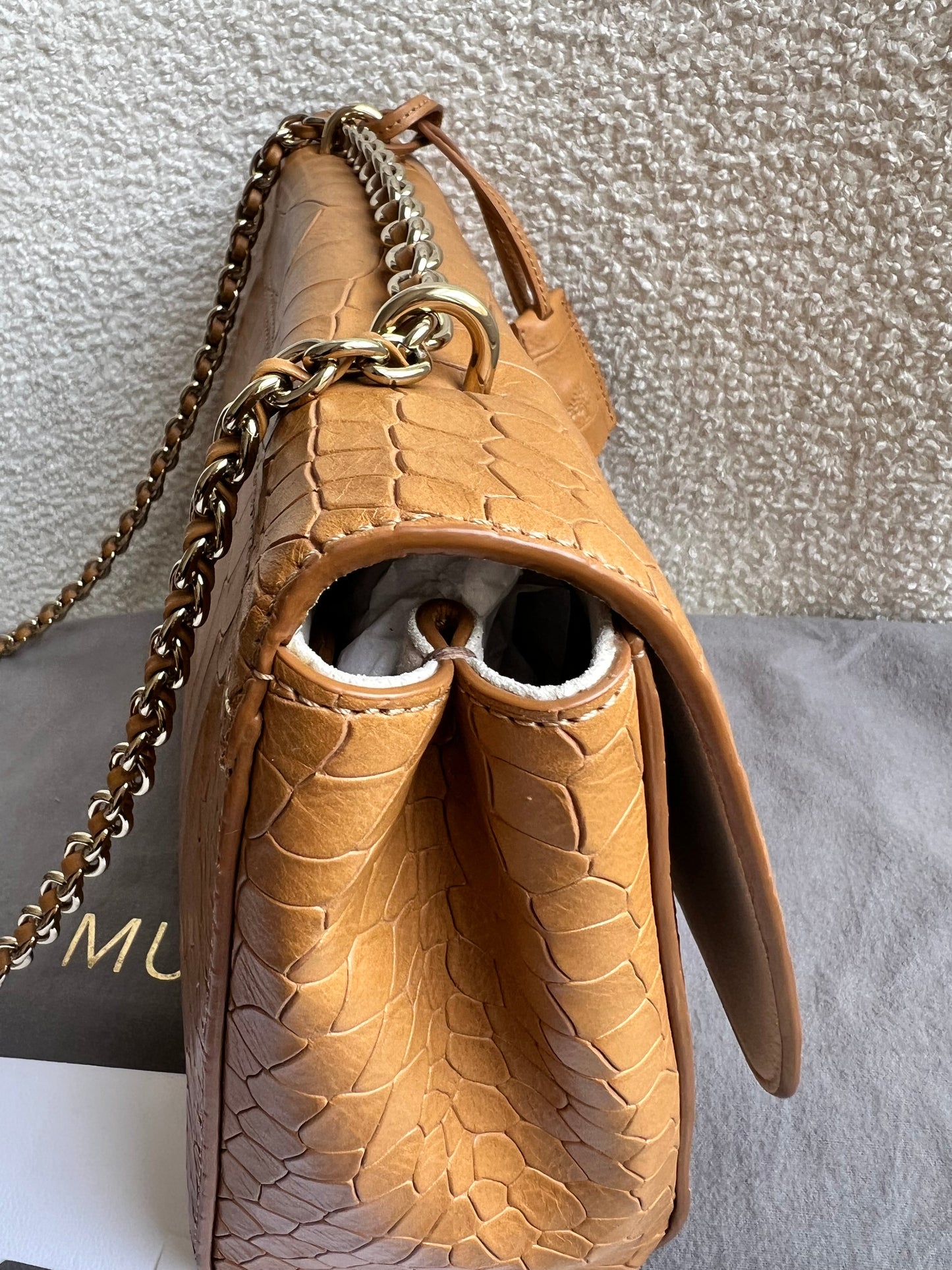 Mulberry Biscuit Brown Croc Medium Lily