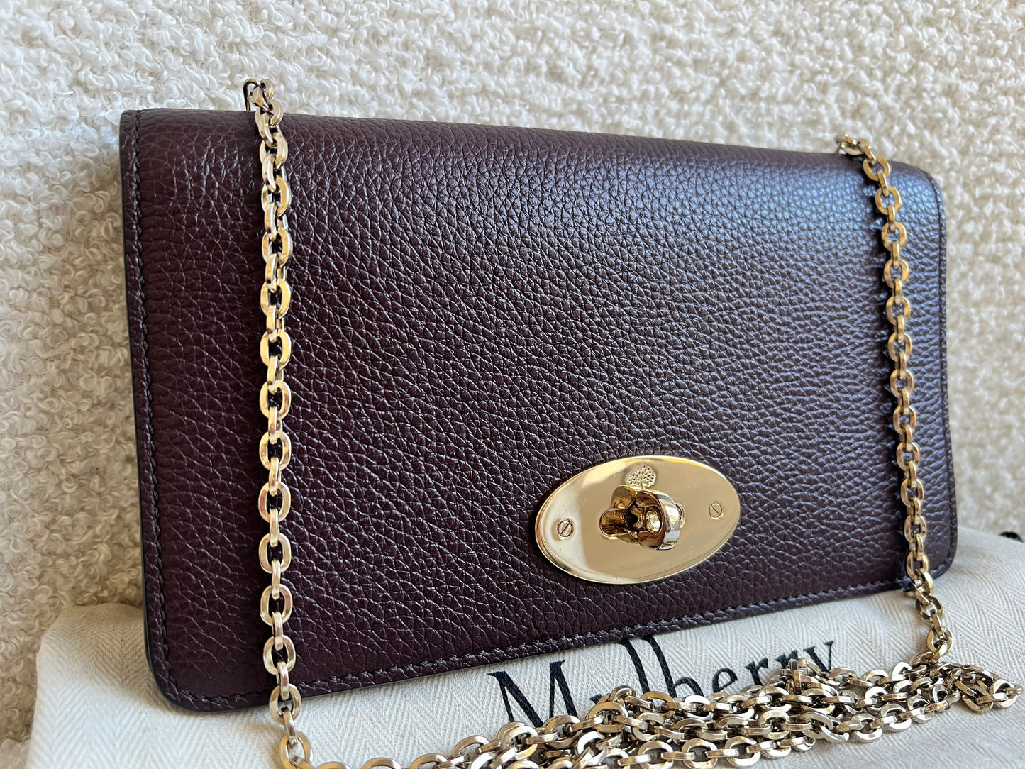 Mulberry Oxblood Bayswater Clutch (RRP £495)