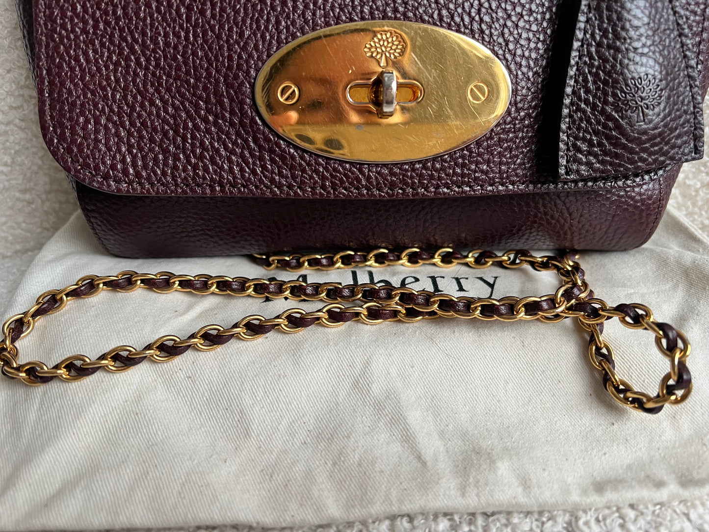 Mulberry Oxblood Regular Lily with Gold Hardware (RRP £895)