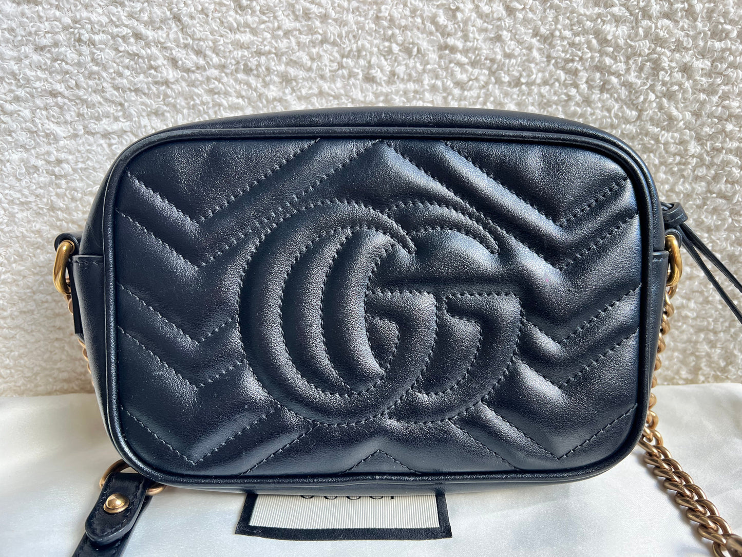 Gucci GG Black Marmont Mini Shoulder Bag (RRP £1,360)