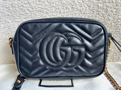 Gucci GG Black Marmont Mini Shoulder Bag (RRP £1,360)