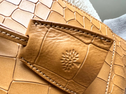 Mulberry Biscuit Brown Croc Medium Lily