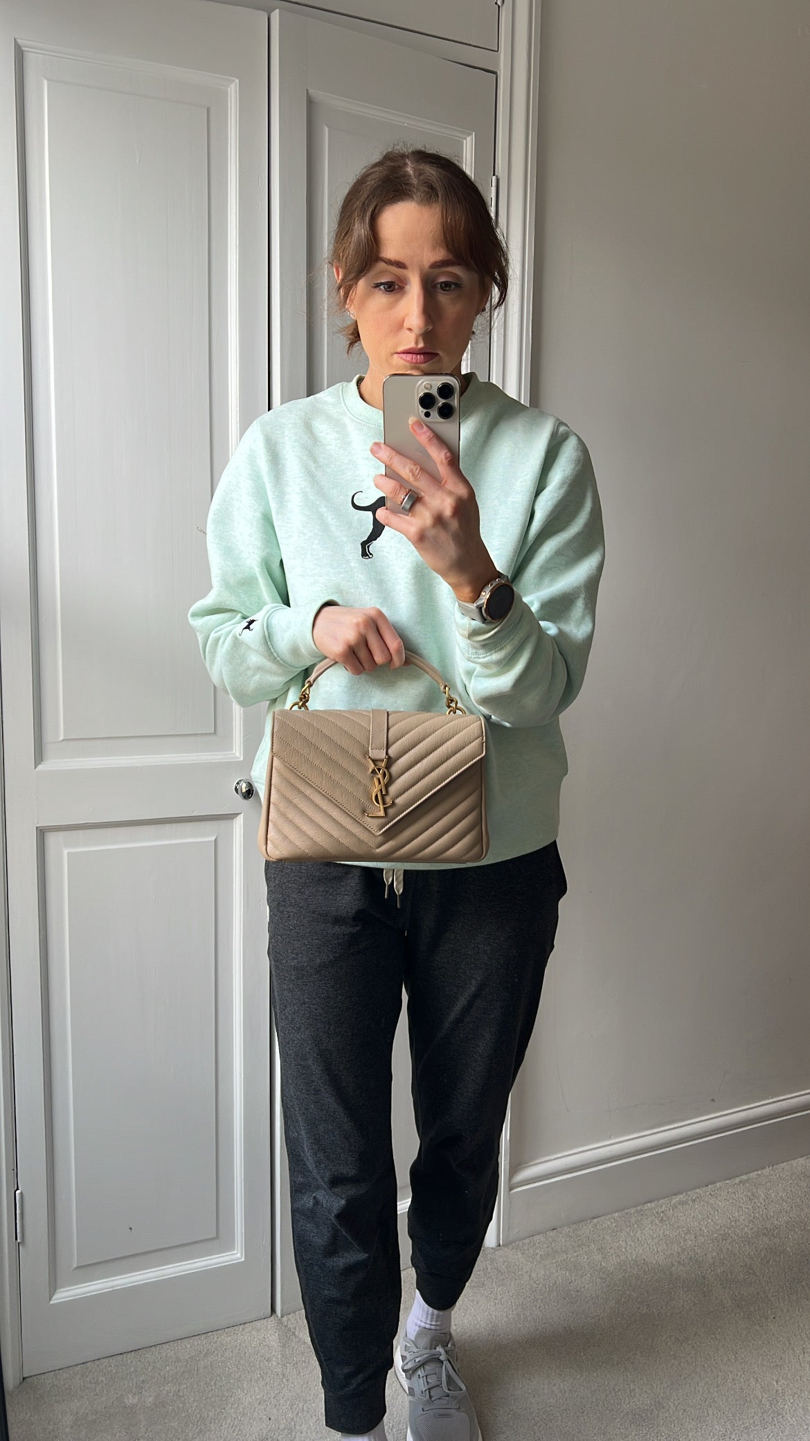 Yves Saint Laurent (YSL) Beige Medium College (£2000)