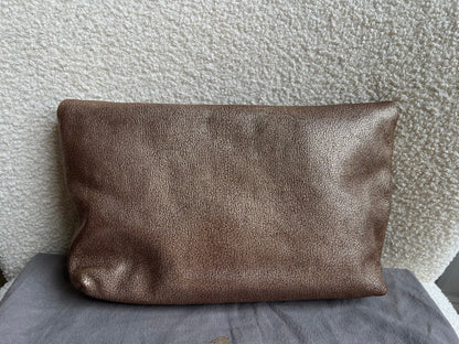 Mulberry Metallic Mushroom Clemmie Clutch (RRP £695)