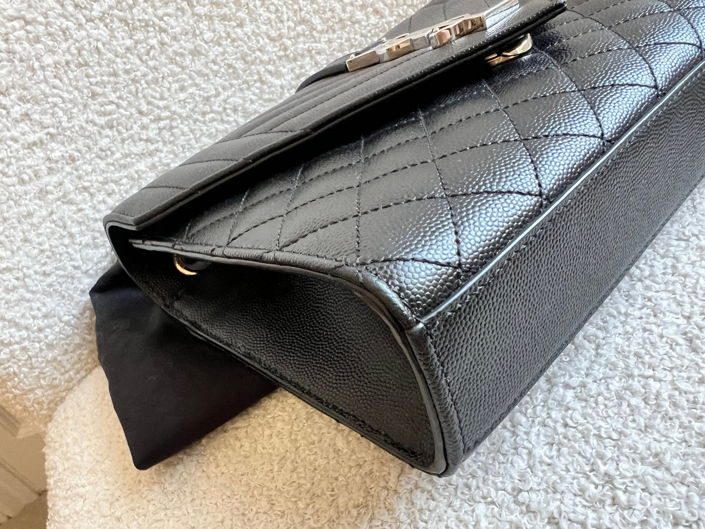 Yves Saint Laurent (YSL) Black Medium Envelope Bag (RRP £2,235)