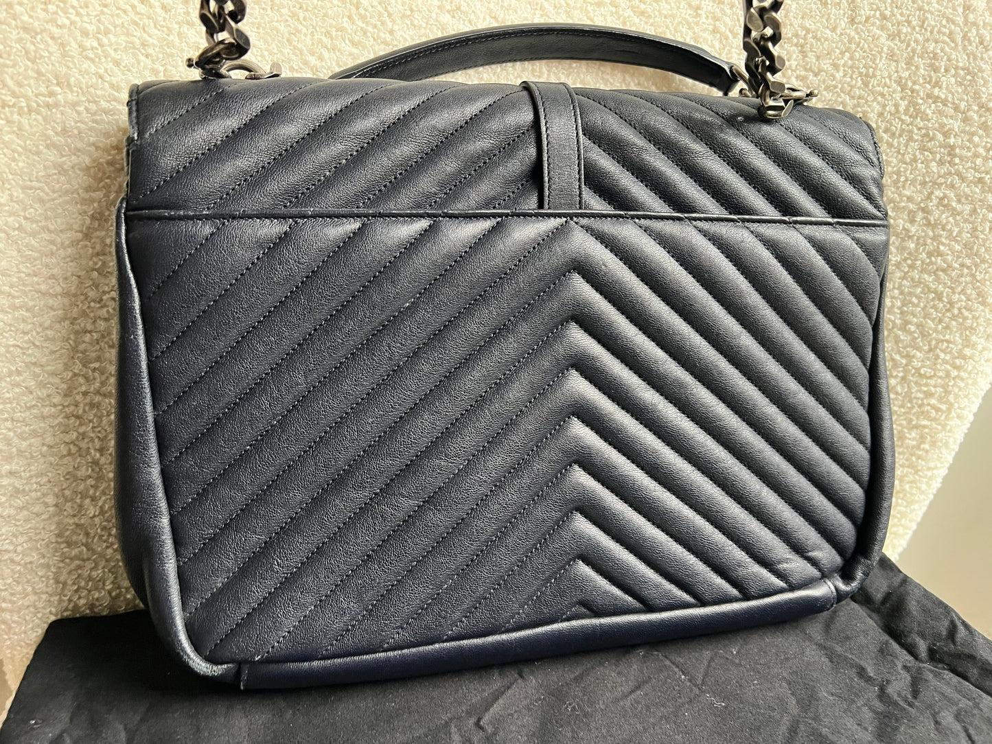 Yves Saint Laurent (YSL) Navy Large College (RRP £2,280)