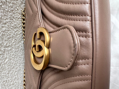 Gucci GG Dusty Pink Marmont Small Shoulder Bag (RRP £2070)
