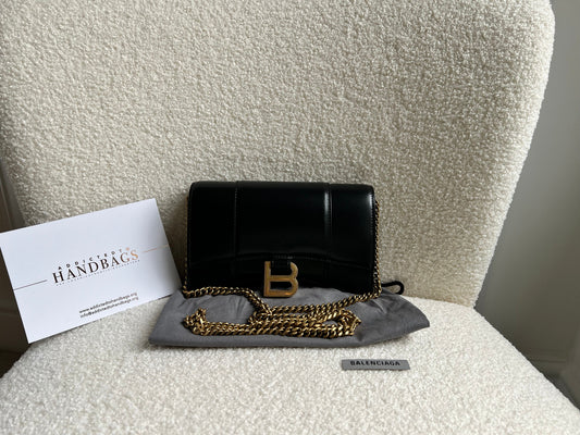 Balenciaga Black Hourglass Wallet on Chain (RRP £1190)