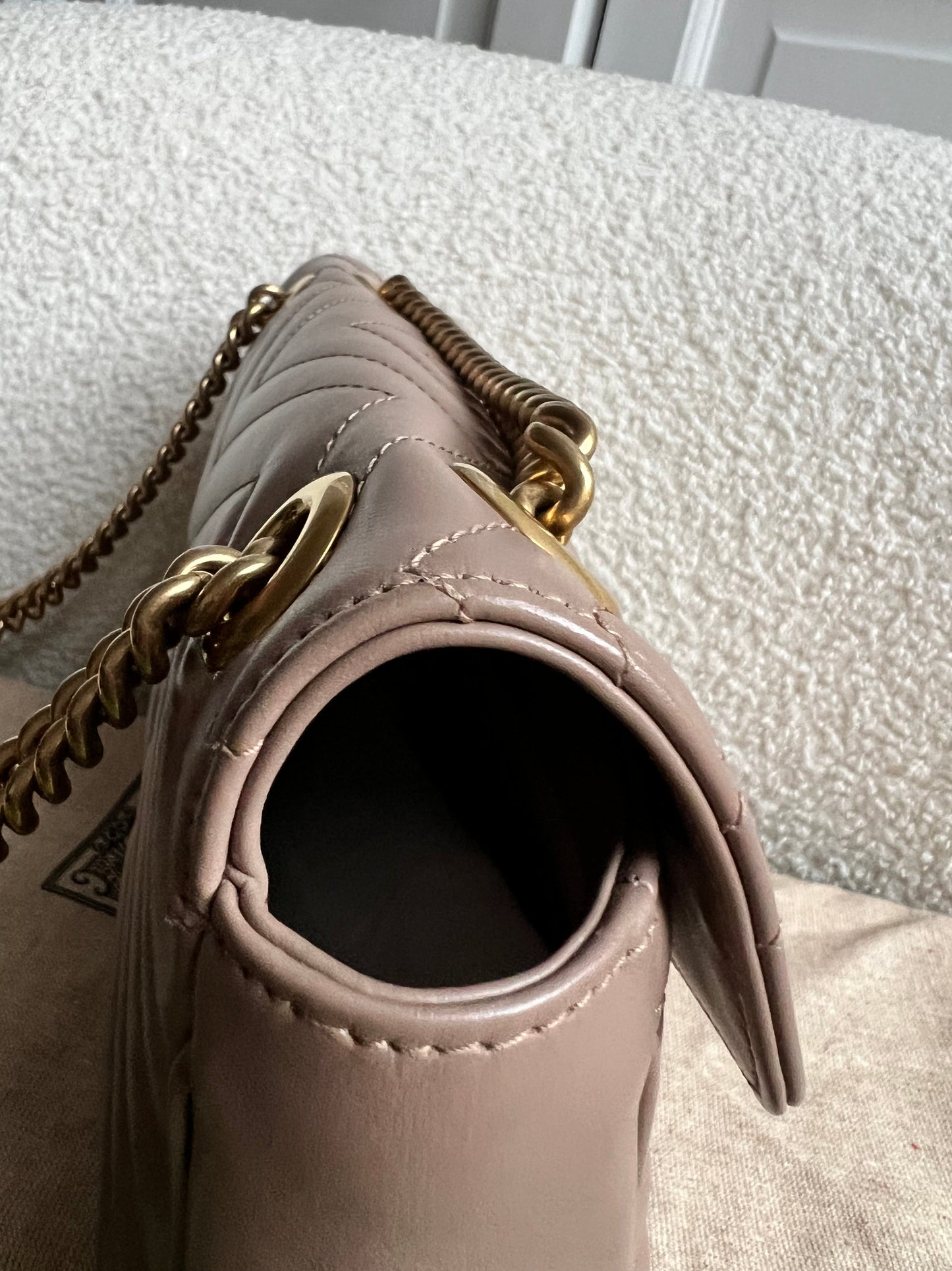 Gucci GG Dusty Pink Marmont Small Shoulder Bag (RRP £2070)