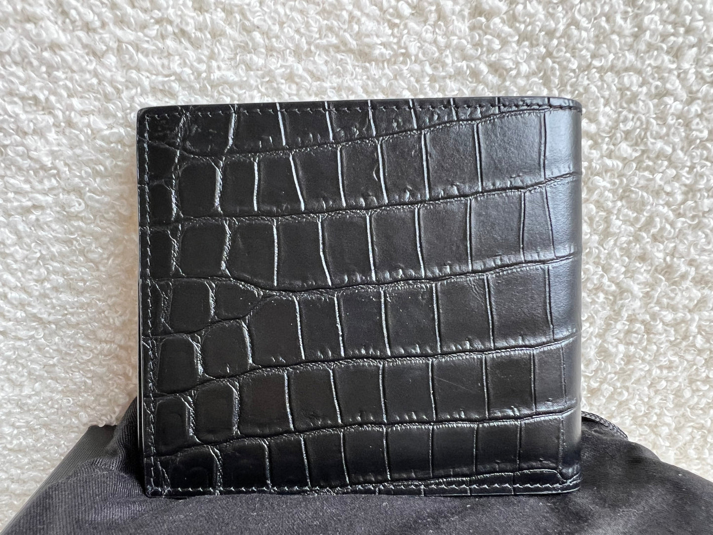 Yves Saint Laurent Black Croc Wallet (RRP £415)