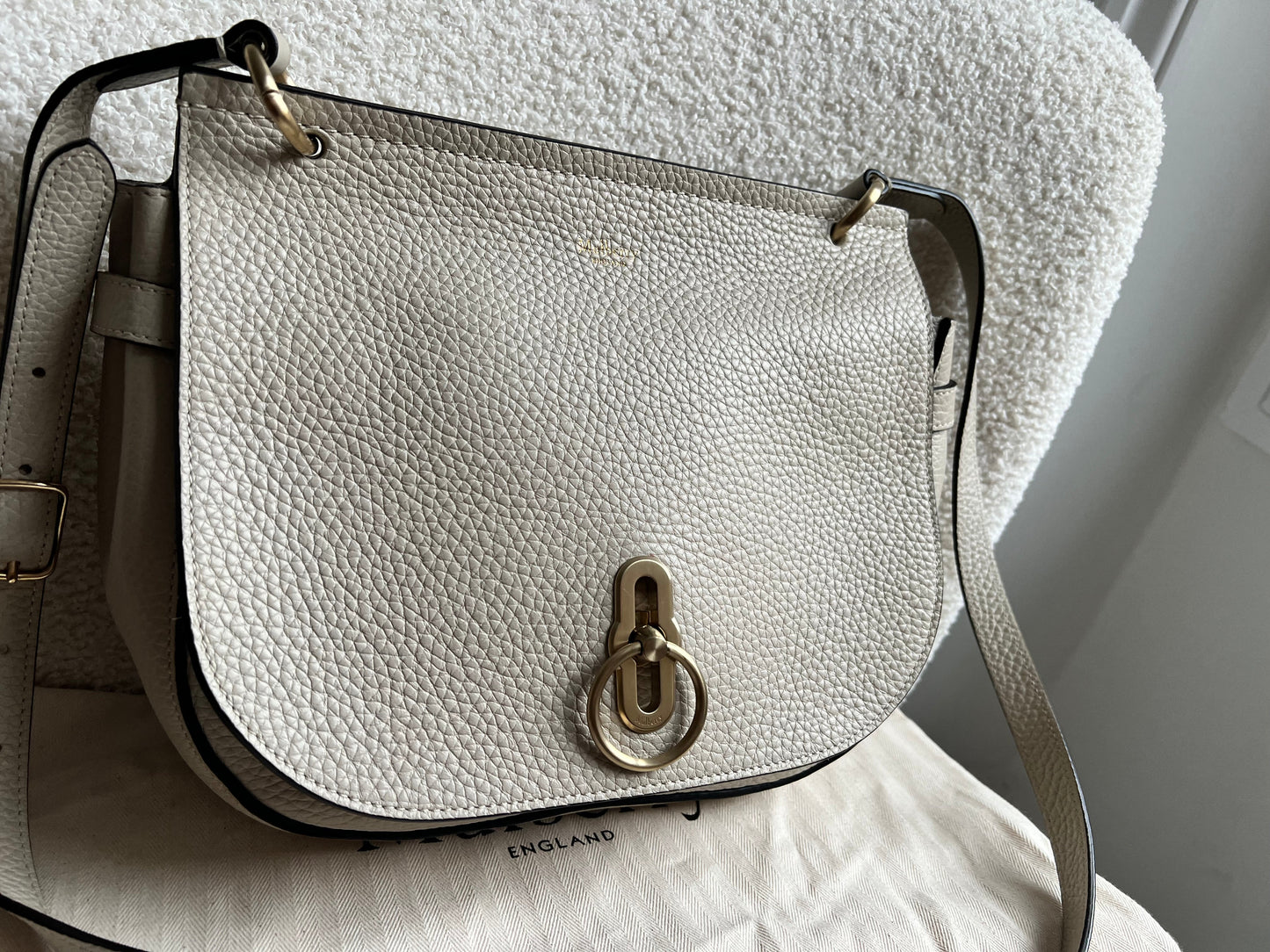 Mulberry Chalk Soft Amberley Satchel (RRP £1,195)