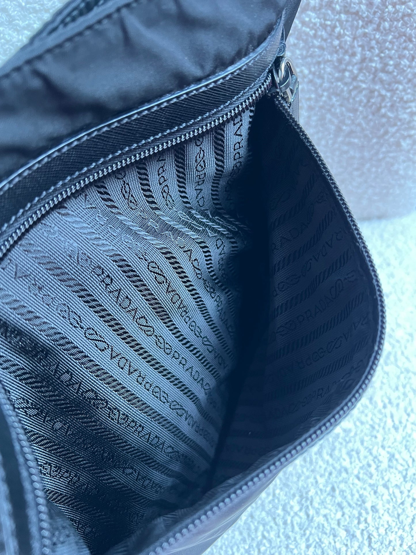 Prada Tessuto Nylon Black Messenger Bag