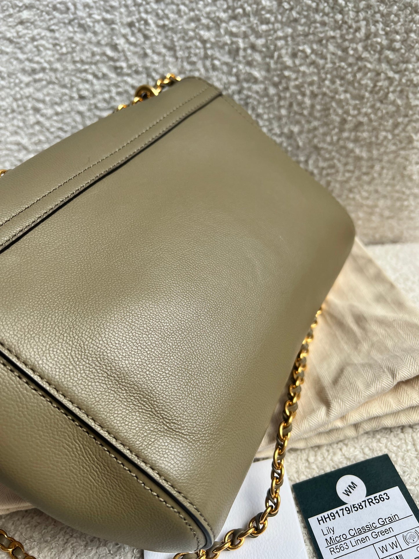 Mulberry Linen Regular Lily with Gold Hardware (RRP £995)