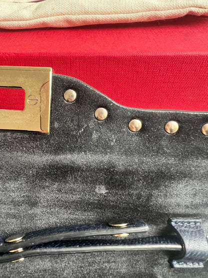 Valentino Garavani Navy Blue Rockstud Crossbody