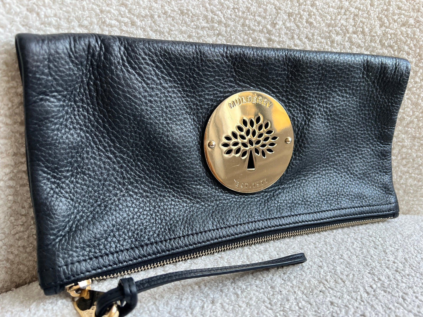 Mulberry Black Daria Clutch (RRP £550)