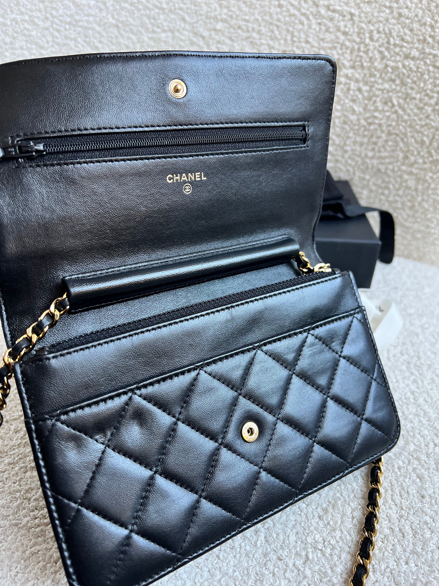 Chanel Wallet on Chain in Black Lambskin Gold Hardware (RRP £2,930)