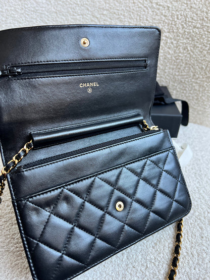 Chanel Wallet on Chain in Black Lambskin Gold Hardware (RRP £2,930)