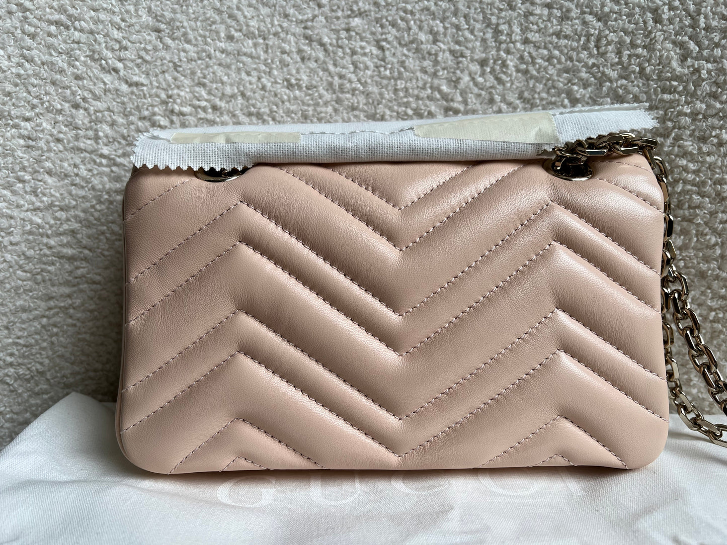 Gucci GG Pink Beige Marmont Mini Shoulder Bag (RRP £1,890)