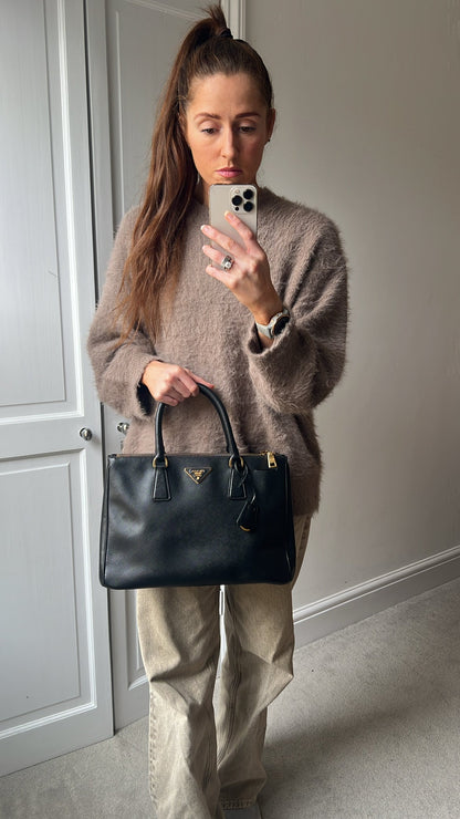 Prada Black Galleria Saffiano Tote