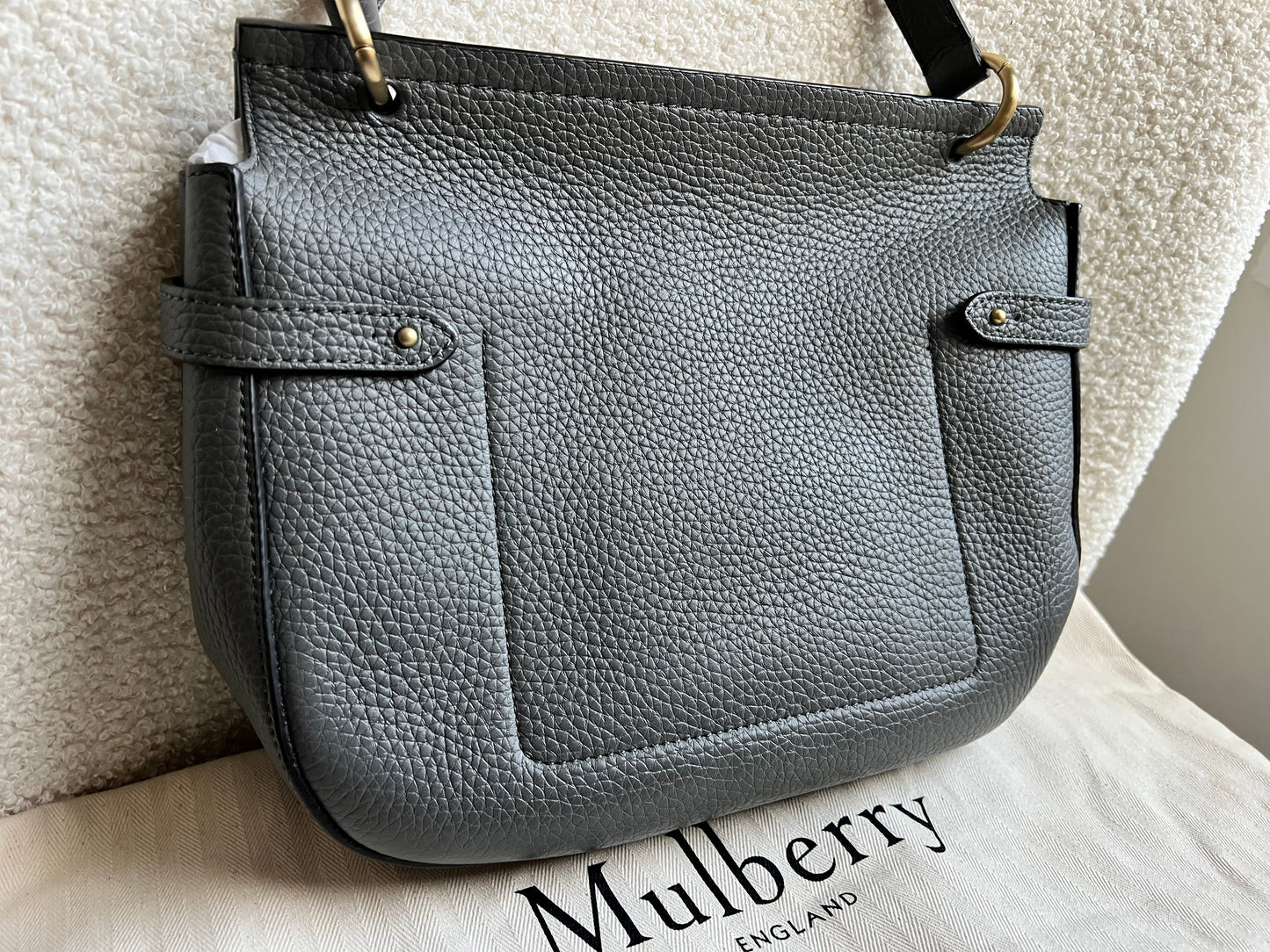 Mulberry Grey Soft Amberley Satchel (RRP £1,195)