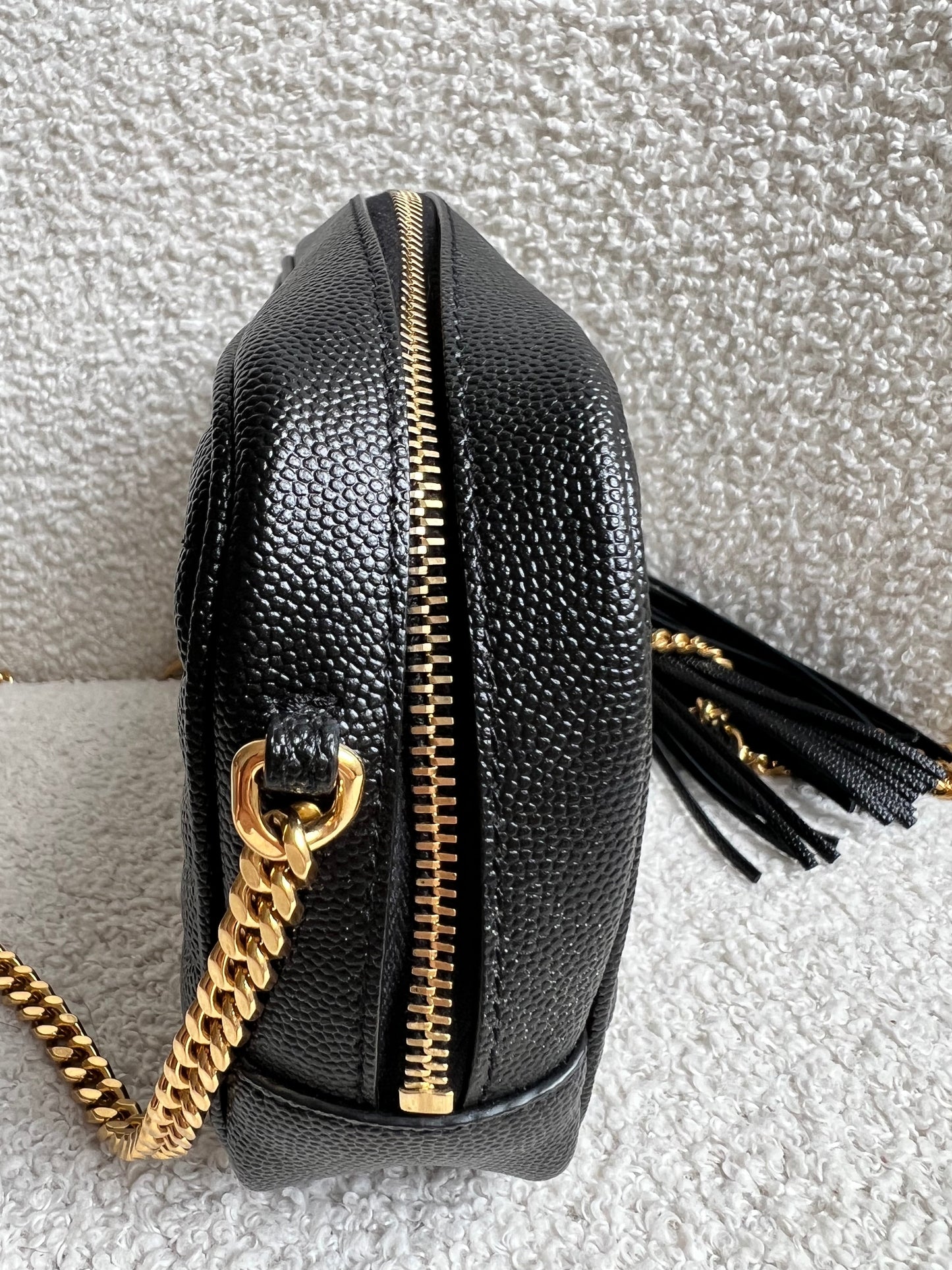 Yves Saint Laurent (YSL) Black Mini Lou Camera Bag (RRP £1285)