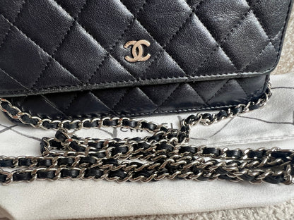 Chanel Wallet on Chain in Black Lambskin Silver Hardware (RRP £2,820)
