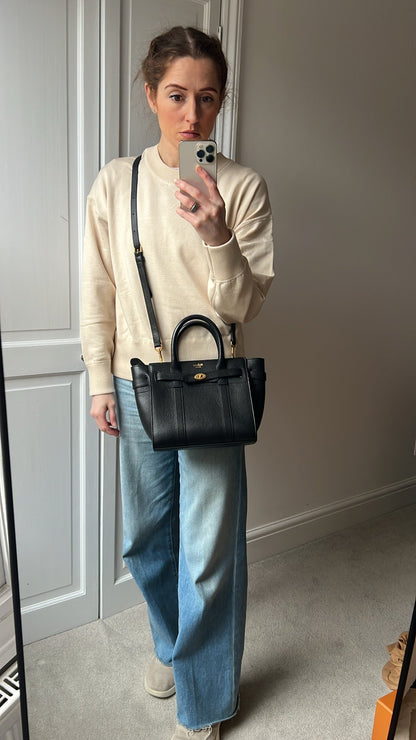 Mulberry Black Mini Zipped Bayswater (RRP £1095)