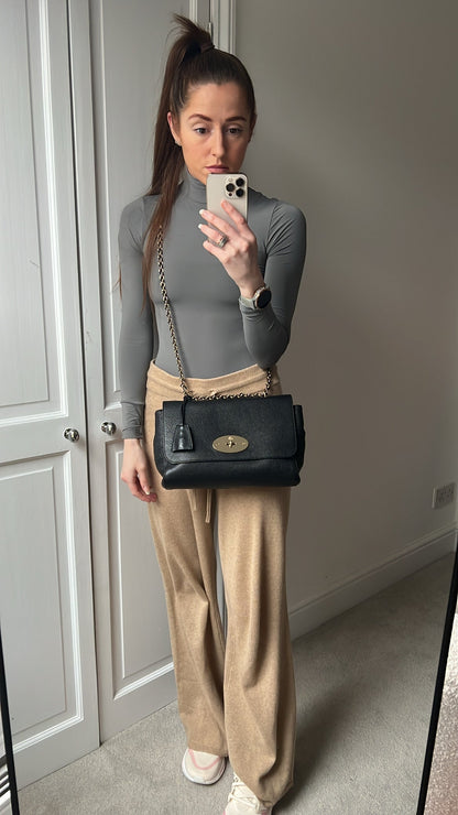 Mulberry Black Medium Lily with Gold Hardware (RRP £1195)