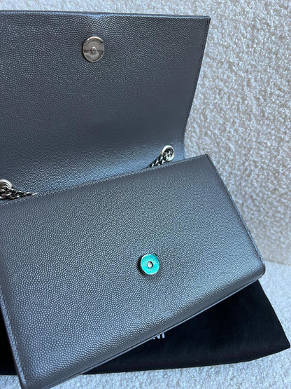 Yves Saint Laurent (YSL) Light Grey Small Kate Tassel (RRP £1,550)
