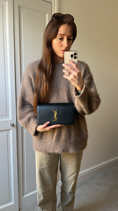 Yves Saint Laurent (YSL) Black Kate Clutch (RRP £1,190)
