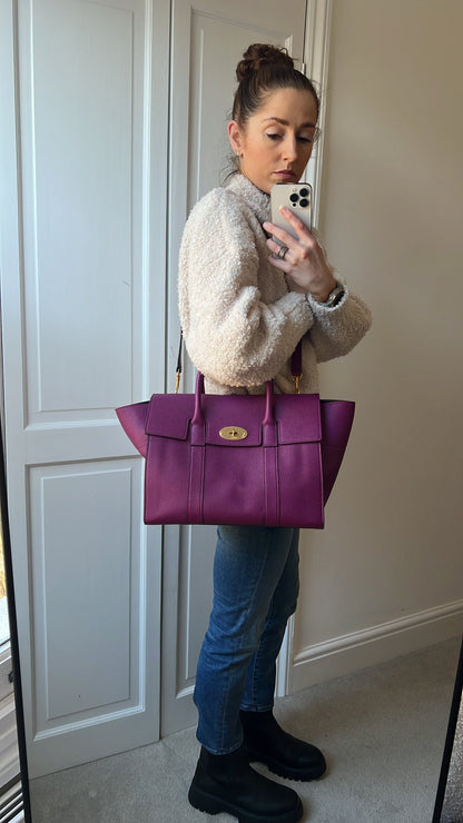 Mulberry Violet Bayswater with Strap (RRP £1,095)