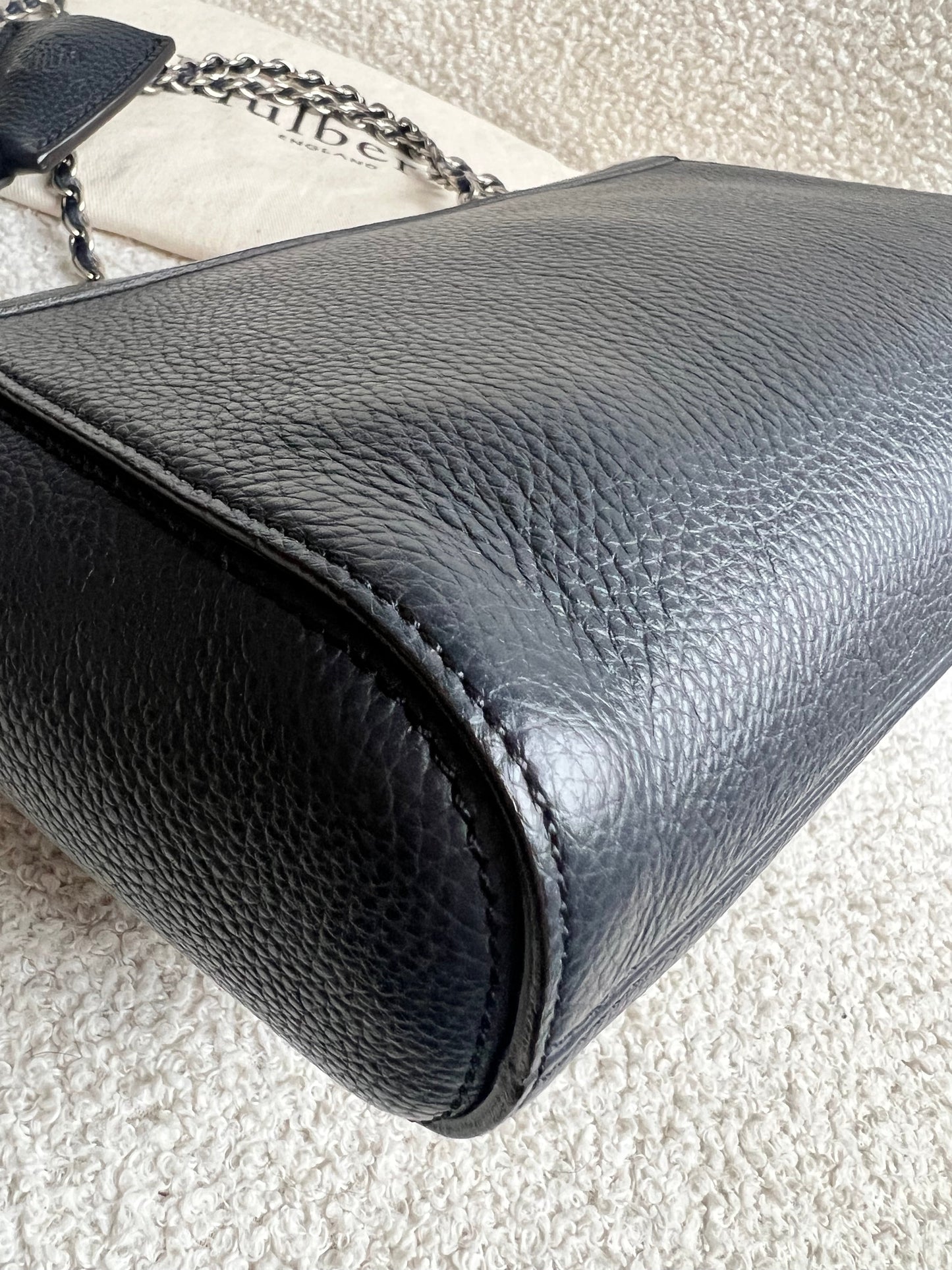 Mulberry Midnight Regular Lily with Silver Hardware (RRP £1095)
