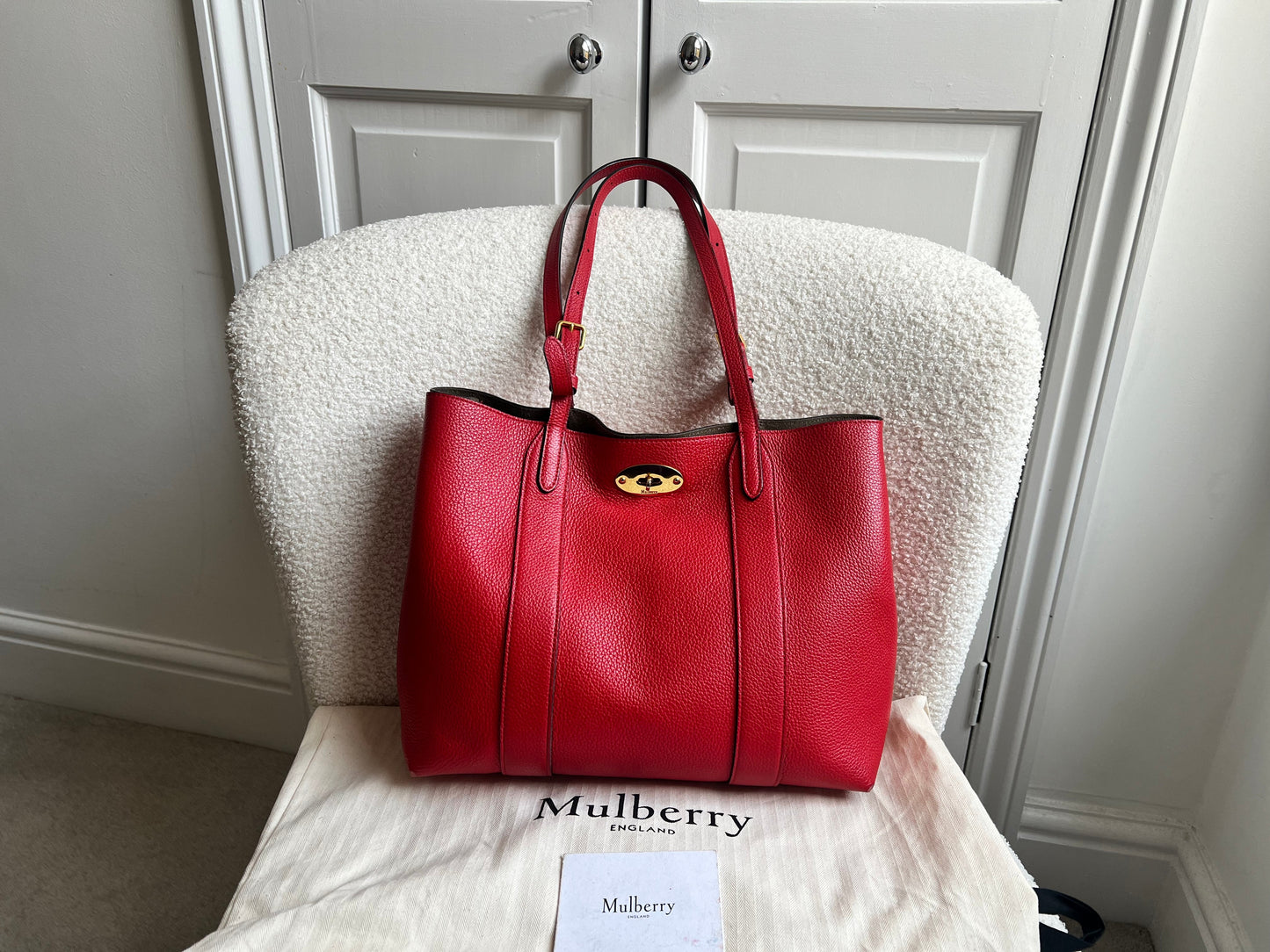 Mulberry Small Ruby Red Bayswater Tote (RRP £795)