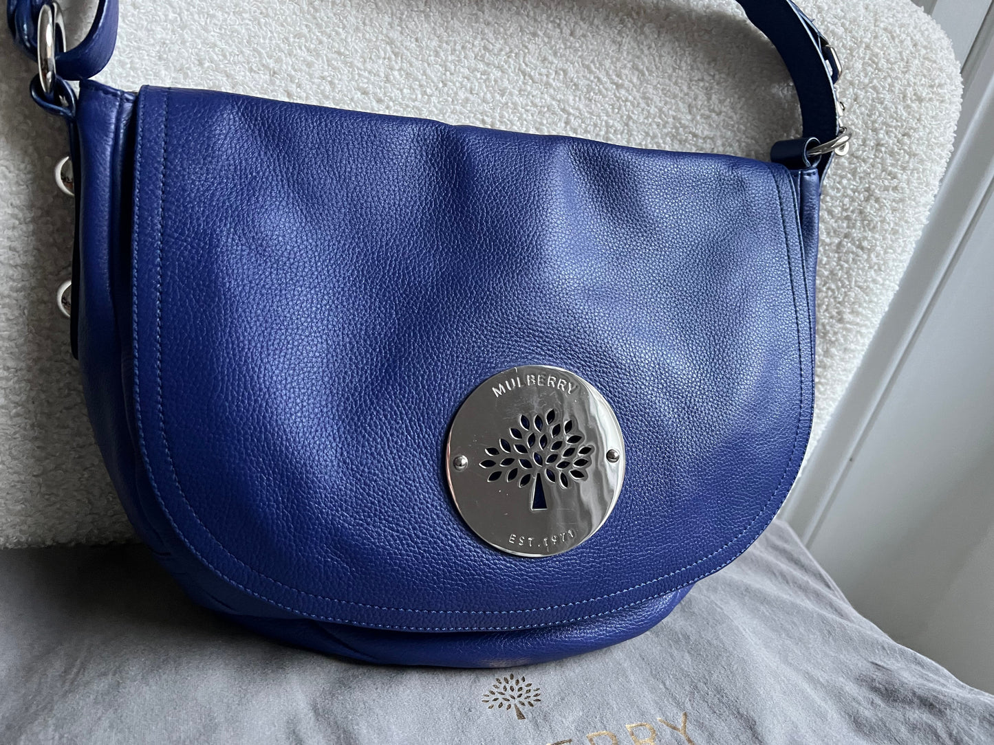 Mulberry Blue Daria Satchel (RRP £795)