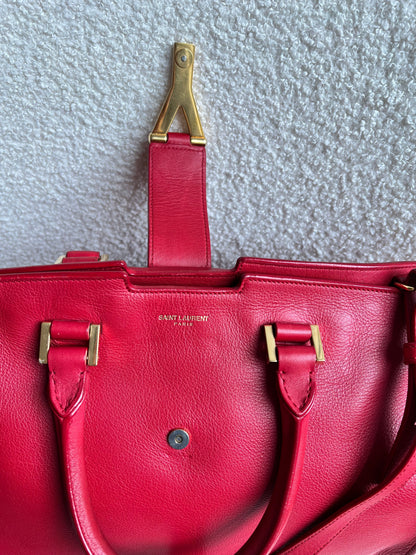 Yves Saint Laurent (YSL) Red Small Cabas Chyc Bag (RRP £1,350)