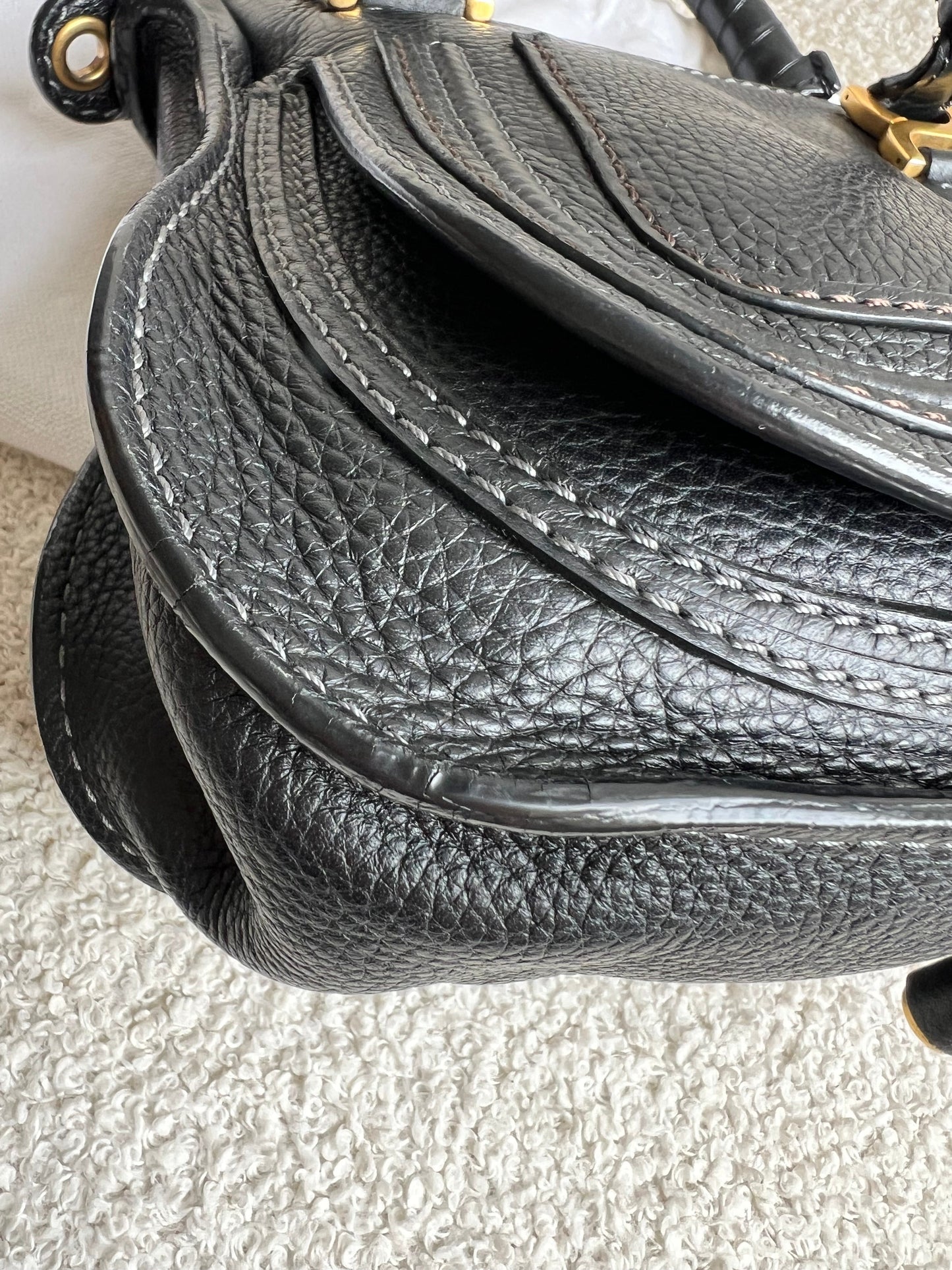 Chloe Black Mini Marcie Double Carry Bag