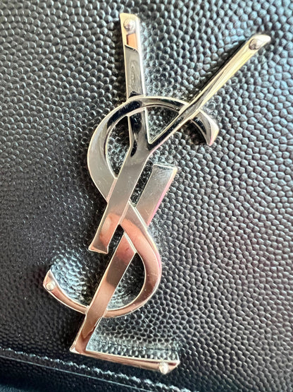 Yves Saint Laurent (YSL) Black Medium Kate with Silver Hardware (RRP £1730)