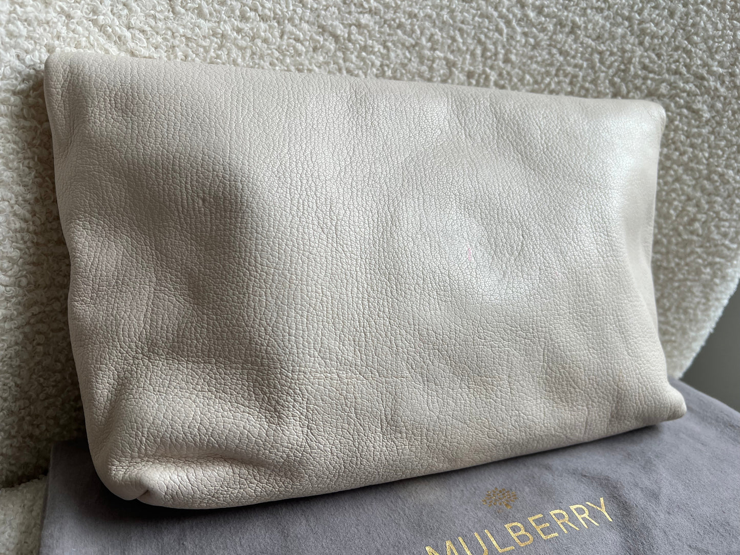 Mulberry Cream Clemmie Clutch (RRP £695)