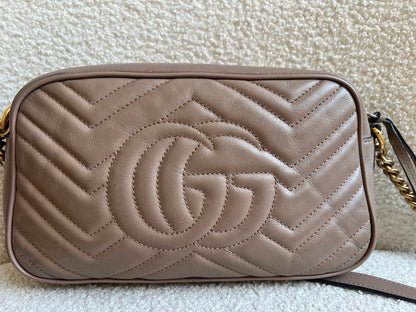 Gucci GG Marmont Dusty Pink Small Shoulder Bag (RRP £1440)