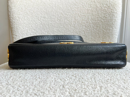 Chanel Vintage Black Caviar Chain Tote with 24k Gold Hardware