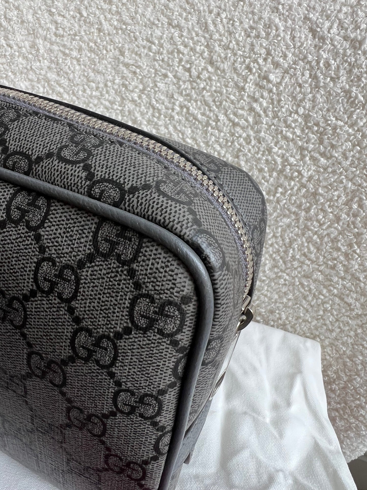 Gucci Grey / Black Supreme Toiletries Bag (RRP £575)