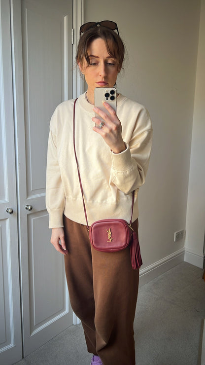 Yves Saint Laurent (YSL) Burgundy Blogger Camera Bag