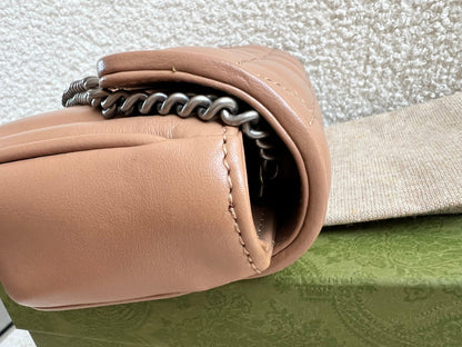 Gucci GG Beige Marmont Super Mini Aria Shoulder Bag (RRP £985)