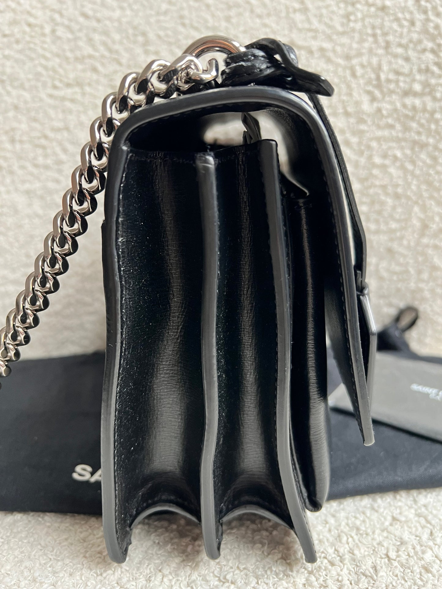 Yves Saint Laurent (YSL) Black Medium Sunset with Silver Hardware (RRP £1,950)