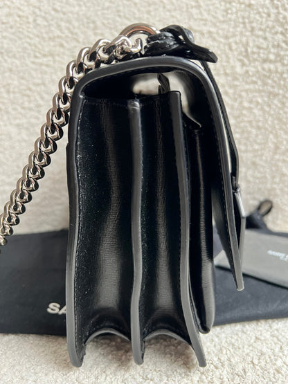 Yves Saint Laurent (YSL) Black Medium Sunset with Silver Hardware (RRP £1,950)