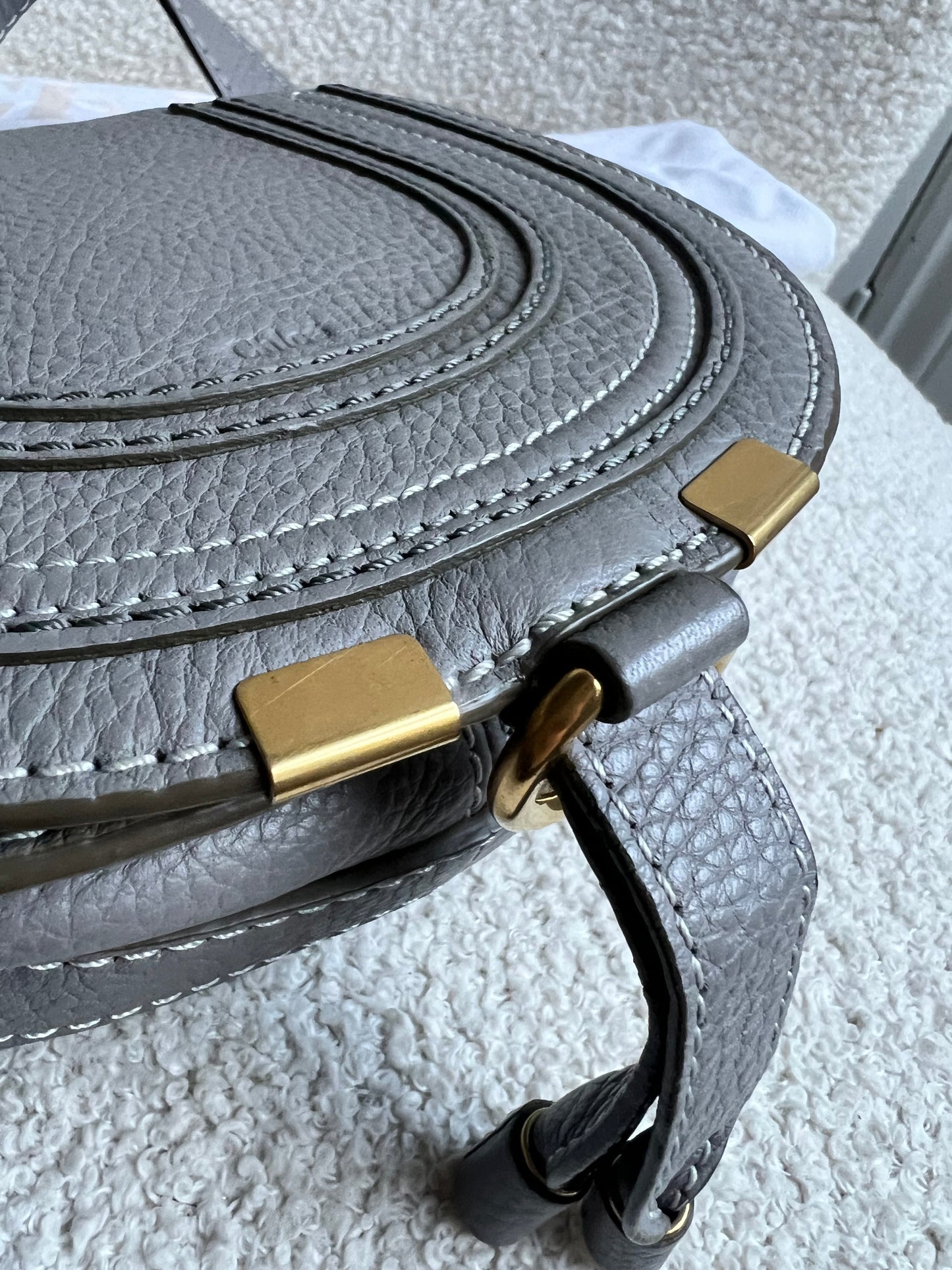 Chloe Small Cashmere Grey Marcie Saddle Bag (RRP £1050)