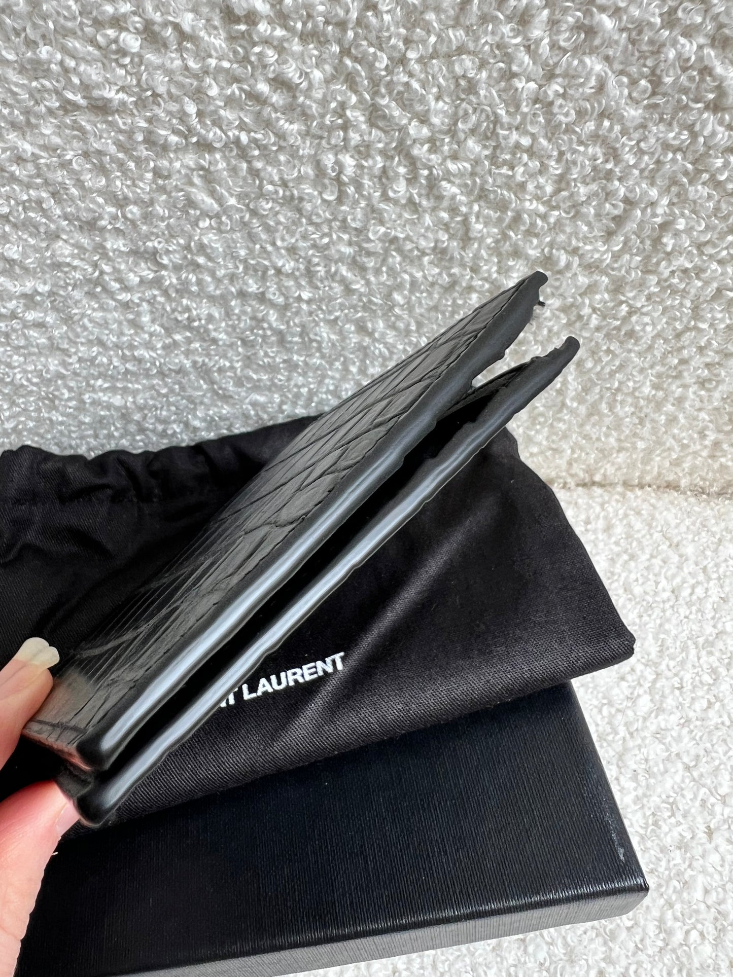 Yves Saint Laurent Black Croc Wallet (RRP £415)