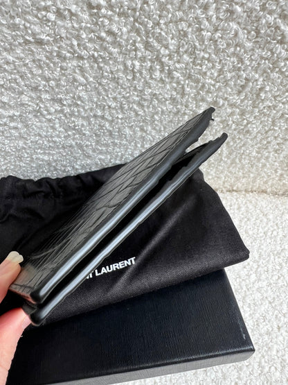 Yves Saint Laurent Black Croc Wallet (RRP £415)