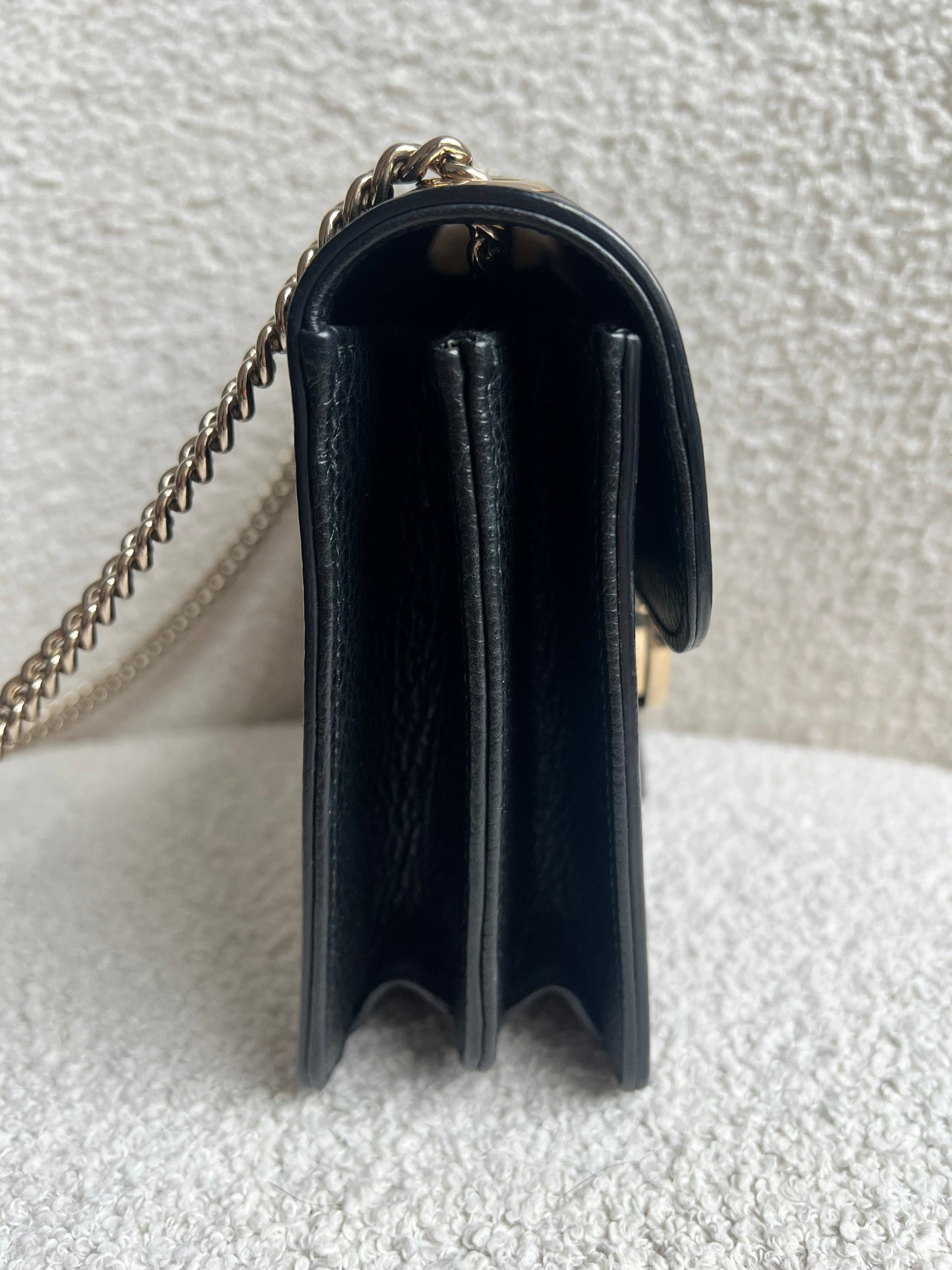 Gucci Interlocking GG Black Small Shoulder Bag